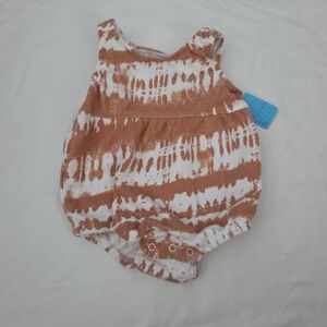Grayson infant girl 3-6m brown tie dye onesie #HM4